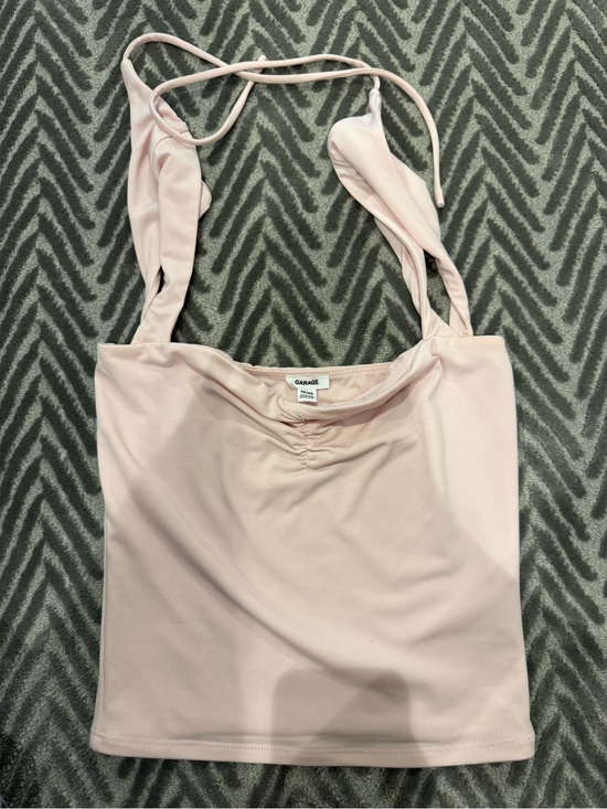 Garage Tops - Garage Light Pink Ruched Front Tank